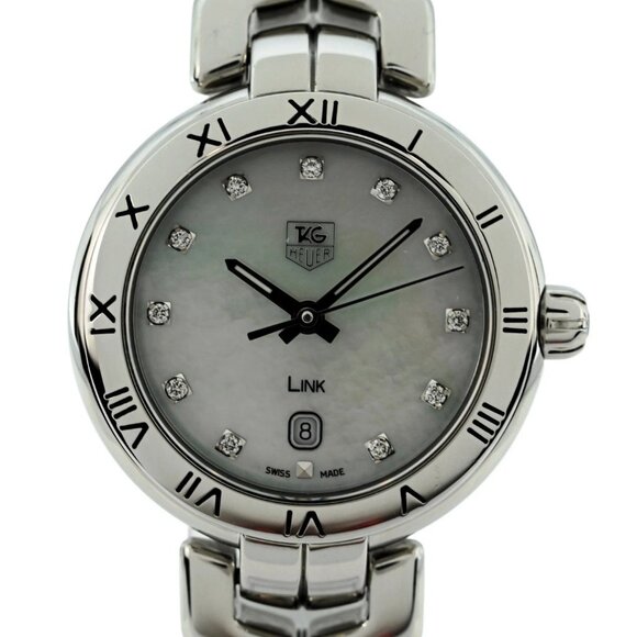 Tag Heuer 29mm Ladies Mother of Pearl Diamond Dial Link Series SS Watch - Picture 1 of 8